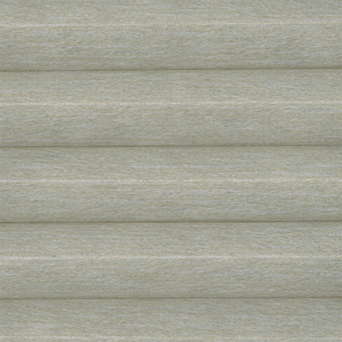 Close-up of a textured beige fabric with horizontal stripes, Fresco Blackout Barley Beige. Perfect for Bi-Fold doors with energy efficient cells and heat reflective. 